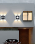 X-Lume Pro – Lampada da parete a LED a forma di X impermeabile per illuminazione esterna migliorata