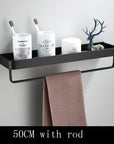 AeroShelf – Black Space Aluminum Wall Shelf for Modern Minimalism