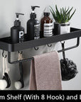 AeroShelf – Black Space Aluminum Wall Shelf for Modern Minimalism
