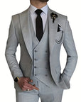 Variant image for Men's Suit Black 3-Piece Size M Polyester-19