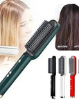 2-in-1 Hair Brush and Blow Dryer Brush with Adjustable Heat Settings for Straightening and Curling – Tourmaline Ceramic Technology 1