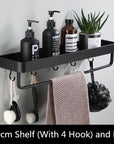 AeroShelf – Black Space Aluminum Wall Shelf for Modern Minimalism