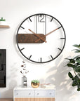 SteelGrove – Orologio da parete moderno in acciaio e noce con eleganza industriale
