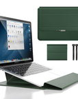 3-in-1 Waterproof Laptop Sleeve with Shock-Resistant Design and Accessory Storage - Elegant MacBook Case for Travel and Office 0