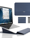 3-in-1 Waterproof Laptop Sleeve with Shock-Resistant Design and Accessory Storage - Elegant MacBook Case for Travel and Office 2