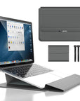 3-in-1 Waterproof Laptop Sleeve with Shock-Resistant Design and Accessory Storage - Elegant MacBook Case for Travel and Office 4