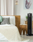 35W 28 Inch Quiet Bladeless Oscillating Tower Fan 3