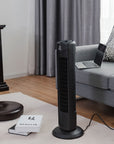35W 28 Inch Quiet Bladeless Oscillating Tower Fan 4