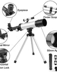 360x50mm 90x Zoom Astronomical Telescope + Tripod 2