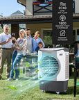 4-in-1 Industrial Evaporative Air Cooler Fan with 12 Gallon Tank and Wheels 1