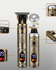 4-in-1 Professional Clipper Kit with High-Speed Motor, Waterproof Design, Adjustable Lengths, and LED Display 2