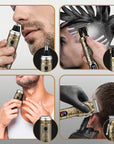 4-in-1 Professional Clipper Kit with High-Speed Motor, Waterproof Design, Adjustable Lengths, and LED Display 5