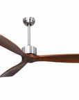52 Inch Modern Brushed Nickel Finish Ceiling Fan with Remote Control 0