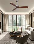 52 Inch Modern Brushed Nickel Finish Ceiling Fan with Remote Control 7