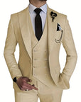 Variant image for Men's Suit Black 3-Piece Size M Polyester-31
