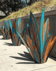 Lampada da giardino solare in agave artigianale – Lampada da esterno impermeabile per illuminazione paesaggistica elegante