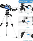 70mm 67x Magnification Telescope With Adjustable Tripod 1
