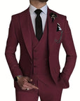Variant image for Men's Suit Black 3-Piece Size M Polyester-7