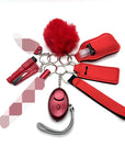 9-Piece Outdoor Self Defense Keychain Set for Women – Compact, Durable, Stylish Protection 6