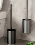 AeroStone | Stylish Black Wall Mounted Toilet Brush Holder Set 1