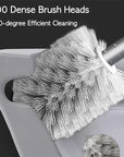 AeroStone | Stylish Black Wall Mounted Toilet Brush Holder Set 3