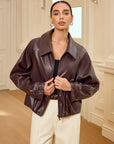 Alison | Collared Zip-Up Faux PU Jacket 1