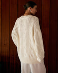Aliyah | Elegant Oversized Cable Knit Outwear 6