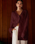 Aliyah | Elegant Oversized Cable Knit Outwear 7