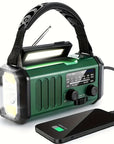 All-in-One Emergency Radio with Solar Panel and Hand Crank – NOAA Access, Flashlight, USB Charger, Compact Survival Device 0