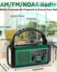 All-in-One Emergency Radio with Solar Panel and Hand Crank – NOAA Access, Flashlight, USB Charger, Compact Survival Device 2