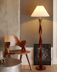 AmberHue | Decorative Japanese Walnut Floor Lamp 0