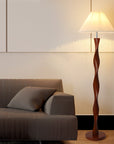 AmberHue | Decorative Japanese Walnut Floor Lamp 1