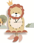 AnimaliaTime | Cheerful Interactive Children's Pendulum Wall Clock 5