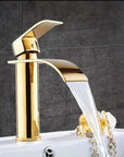 AquaElegance | Elegant Brass Waterfall Basin Mixer Tap for Bathroom Sink 12