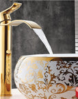 AquaElegance | Elegant Brass Waterfall Basin Mixer Tap for Bathroom Sink 1