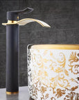 AquaElegance | Elegant Brass Waterfall Basin Mixer Tap for Bathroom Sink 4