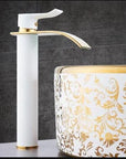 AquaElegance | Elegant Brass Waterfall Basin Mixer Tap for Bathroom Sink 5