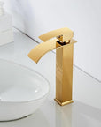 AquaElegance | Elegant Brass Waterfall Basin Mixer Tap for Bathroom Sink 6