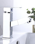 AquaGem | Stylish Modern Chrome Bathroom Mixer Tap for Elegant Sinks 4