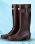 AquaMist | Stylish Waterproof Knee High Rubber Rain Boots for Women 0