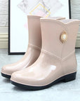 AquaShield | Stylish Waterproof PVC Mid-Tube Rain Boots for Women 5