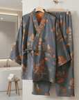 AquarelleCotton | Elegant Artistic Watercolor Kimono Pajama Set 0