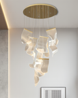 Archinea | Acrylic Gold Stair Chandelier for Modern Interior 0