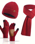 ArcticBlend | Cozy Knitted Winter Accessories Set with Hat, Scarf, Gloves 11