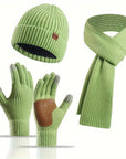 ArcticBlend | Cozy Knitted Winter Accessories Set with Hat, Scarf, Gloves 12