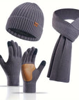 ArcticBlend | Cozy Knitted Winter Accessories Set with Hat, Scarf, Gloves 13