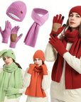 ArcticBlend | Cozy Knitted Winter Accessories Set with Hat, Scarf, Gloves 4