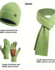 ArcticBlend | Cozy Knitted Winter Accessories Set with Hat, Scarf, Gloves 6