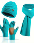 ArcticBlend | Cozy Knitted Winter Accessories Set with Hat, Scarf, Gloves 7