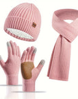 ArcticBlend | Cozy Knitted Winter Accessories Set with Hat, Scarf, Gloves 9